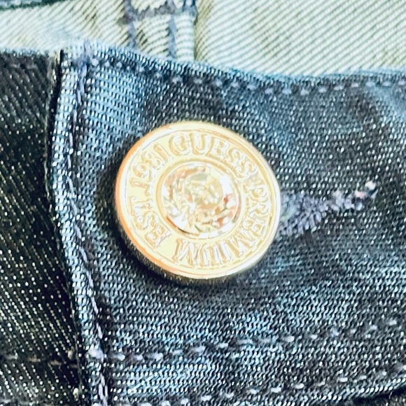 Guess Premium Dark blue Daredevil Skinny Jeans with crystal-like details. - Picture 7 of 10